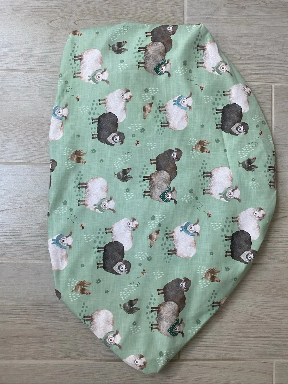 Mint Green Sheep Crib Mattress Sheet/Toddler Mattress Sheet 28” x 52”